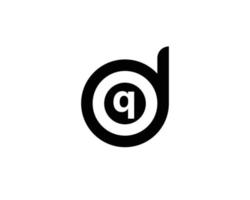 modèle de vecteur de conception de logo dq qd