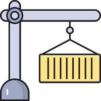 illustration vectorielle de grue à conteneurs sur fond.symboles de qualité premium.icônes vectorielles pour le concept et la conception graphique. vecteur