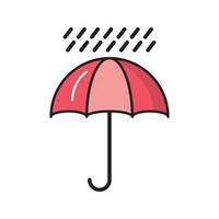 illustration vectorielle de sécurité contre la pluie sur fond. symboles de qualité premium. icônes vectorielles pour le concept et la conception graphique. vecteur