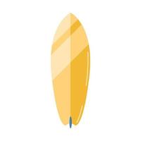 équipement de sport de planche de surf jaune vecteur