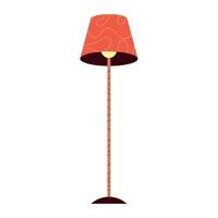 meuble lampe rouge vecteur