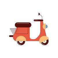 moto scooter rouge vecteur