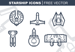 Starship Icons gratuit Pack Vector