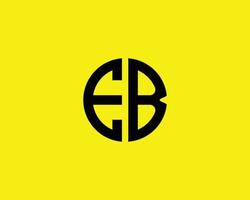 modèle vectoriel de conception de logo eb be