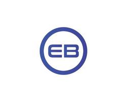 modèle vectoriel de conception de logo eb be