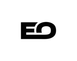 modèle vectoriel de conception de logo eo oe