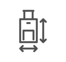 contour d'icône bagages et voyage et vecteur linéaire.