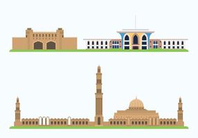 Showplace historique Oman vecteur