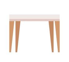 table objet vectoriel de couleur semi-plat. bureau pour la cuisine et le bureau. élément modifiable. article de taille normale sur blanc. illustration de style dessin animé simple élément intérieur pour la conception graphique et l'animation web