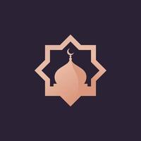 modèle de vecteur de logo de mosquée islamique