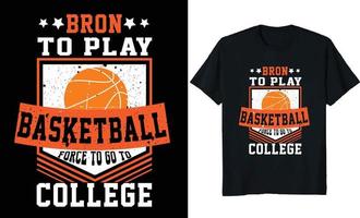 conception de t-shirt de basket-ball vecteur