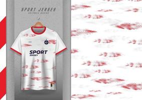 conception de motifs en tissu pour t-shirts de sport, maillots de football, maillots de course, maillots, maillots d'entraînement, rayures rouges. vecteur