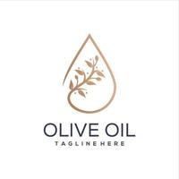 modèle de logo olive moderne vecteur