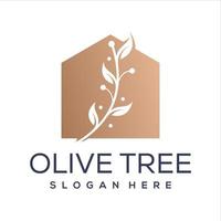 modèle de logo olive moderne vecteur