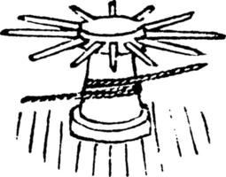 large cylindre rotatif, illustration vintage. vecteur