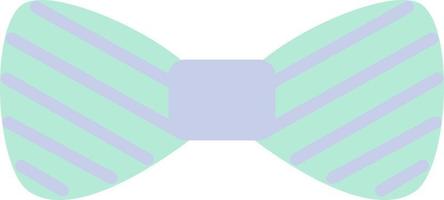 noeud vert menthe avec rayures violettes, illustration, vecteur, sur fond blanc. vecteur