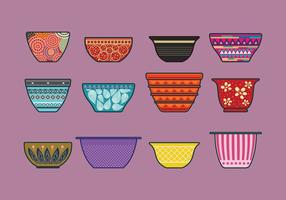 Vector Set of Mixing Bowls