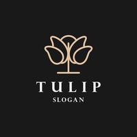 modèle de logo tulipe conception d'illustration vectorielle vecteur