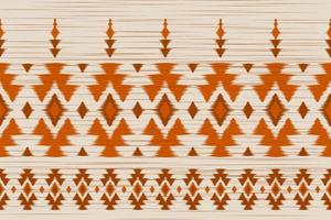 art de modèle ikat ethnique frontière. tissu américain, style mexicain. natif à rayures géométriques. vecteur