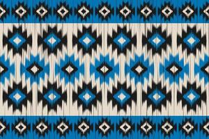 motif harmonieux d'ikat ethnique géométrique en tribal. tapis ethnique motif ikat art. façon mexicaine. vecteur