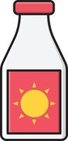 illustration vectorielle de crème solaire sur fond.symboles de qualité premium.icônes vectorielles pour le concept et la conception graphique. vecteur