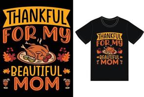 conception de t-shirt du jour de thanksgiving vecteur