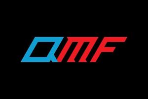création de logo alphabet lettre qmf vecteur