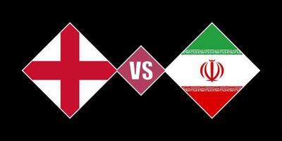 concept de drapeau angleterre contre iran. illustration vectorielle. vecteur