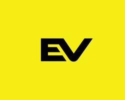 modèle de vecteur de conception de logo ev ve