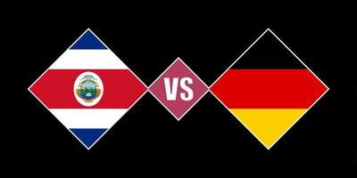 concept de drapeau costa rica contre allemagne. illustration vectorielle. vecteur