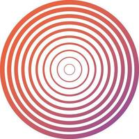 illustration abstraite du logo du cercle de demi-teintes de couleur dans un style branché et minimal vecteur