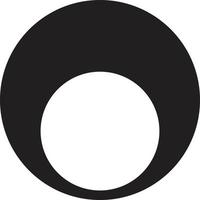 logo de cercle abstrait avec illustration de trous dans un style branché et minimal vecteur