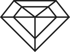 illustration abstraite du logo diamant dans un style branché et minimaliste vecteur