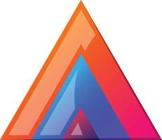 illustration de logo de montagne triangle abstrait dans un style branché et minimaliste vecteur