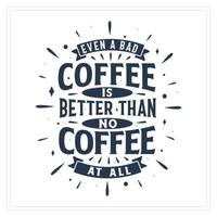 le bonheur c'est le café et faire l'essentiel. conception de lettrage de citations de café. vecteur