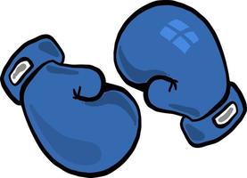 Gants de boxe bleu,illustration,vecteur sur fond blanc vecteur