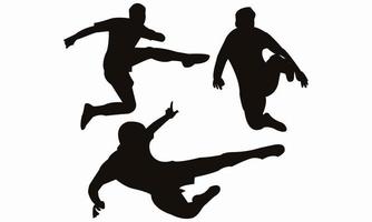 conception de vecteur de silhouettes de personnes de sport de football