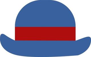 chapeau bleu anglais, icône illustration, vecteur sur fond blanc
