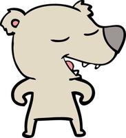 ours de dessin animé de personnage de doodle vecteur