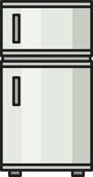 illustration vectorielle de réfrigérateur sur fond.symboles de qualité premium.icônes vectorielles pour le concept et la conception graphique. vecteur