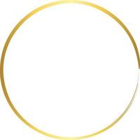 vecteur d'élément de conception de coup de pinceau d'or de cercle
