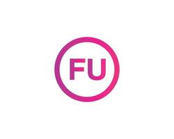 modèle de vecteur de conception de logo fu uf