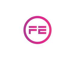 modèle de vecteur de conception de logo fe ef