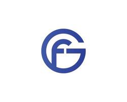 modèle de vecteur de conception de logo fg gf