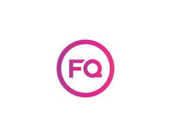 modèle de vecteur de conception de logo fq qf