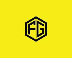 modèle de vecteur de conception de logo fg gf