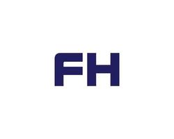 modèle de vecteur de conception de logo fh hf