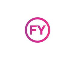 modèle de vecteur de conception de logo fy yf