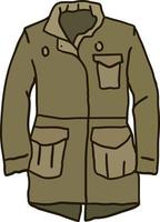 veste de l'armée, illustration, vecteur sur fond blanc.