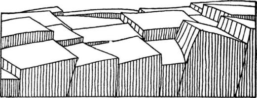 bloc défaillant, illustration vintage. vecteur